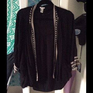 Forever 21 Black patterned Cardigan