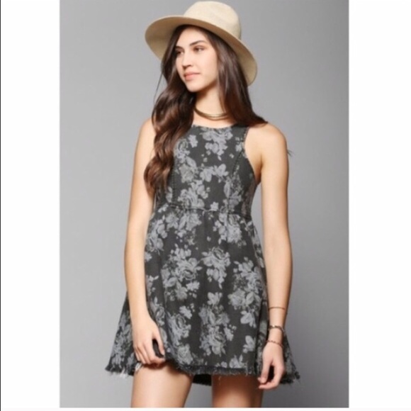 Denim floral dress