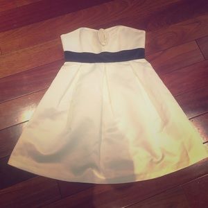 Strapless silk dress