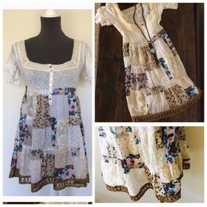 Free People Patchwork baby doll Size Sm