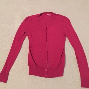 Red button up cardigan