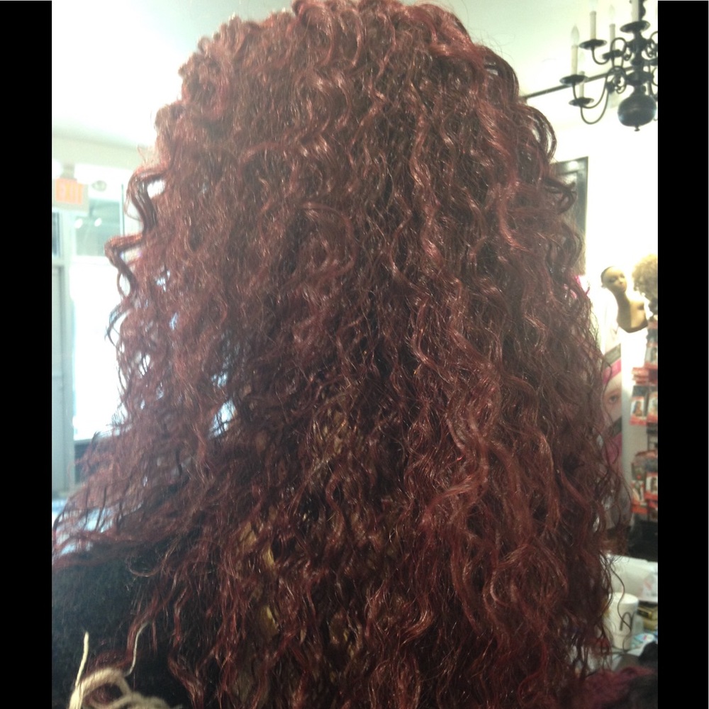 burgundy New Wig Long Curly new regulars wig - Picture 6 of 8
