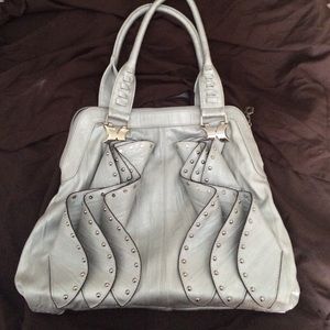 Large silver studded Hobo Bag
