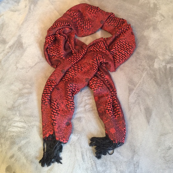 Black and Red Scarf