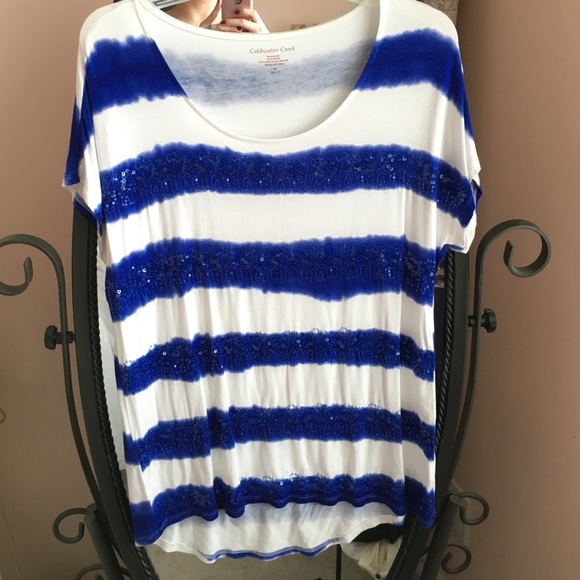 Brand new Coldwater Creek sequin tee