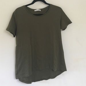Zara army green tee