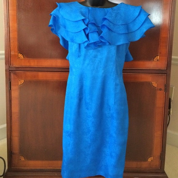 Stunning dress in vibrant blue silk