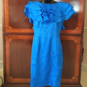 Stunning dress in vibrant blue silk