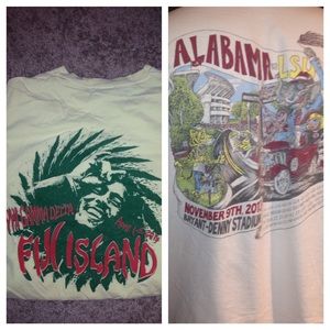 Alabama LSU and Fiji Fraternity shirts