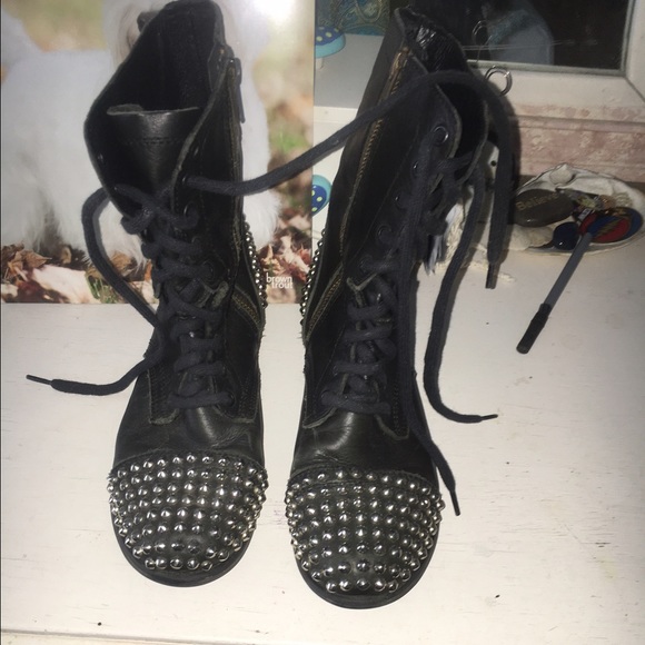 Steve Madden studded combat boots