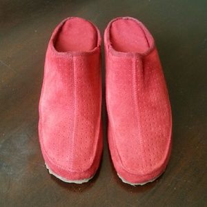 Red Faux Suede Shoes