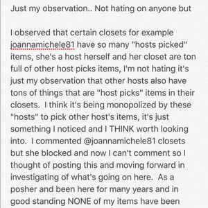 "Host Picks" monopolized??