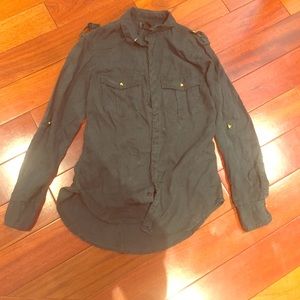 Dark green button up