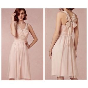 Bhldn tansy bridesmaid dress in blush/light pink