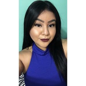 Blue turtle neck dress midi bodycon