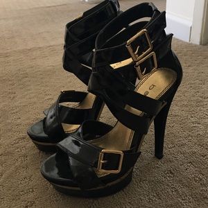 BeBe black heels size 6