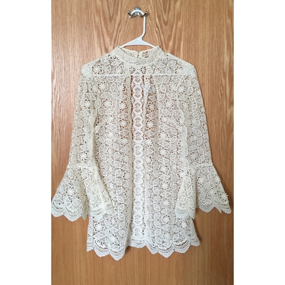 A white lace dress from free people
