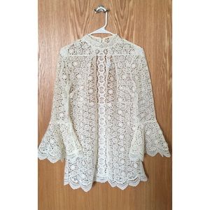 A white lace dress from free people