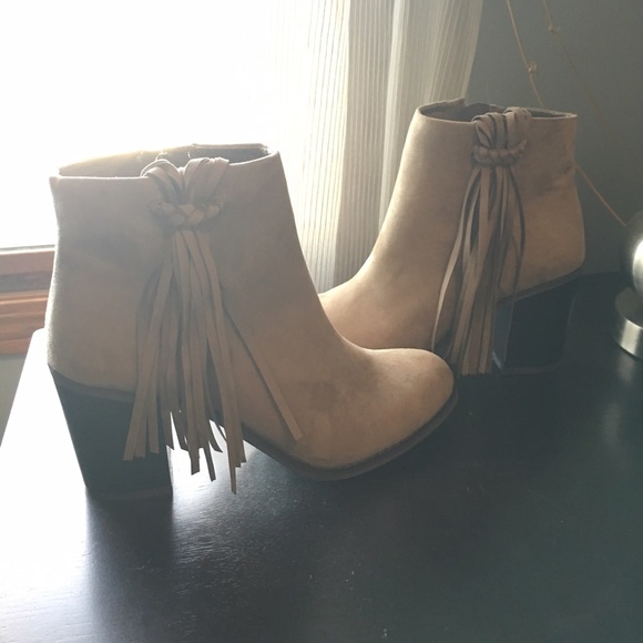 Fringe booties