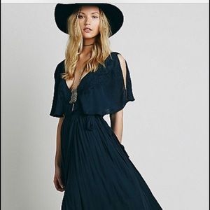 Free people Fiona's embroidered wrap dress MED