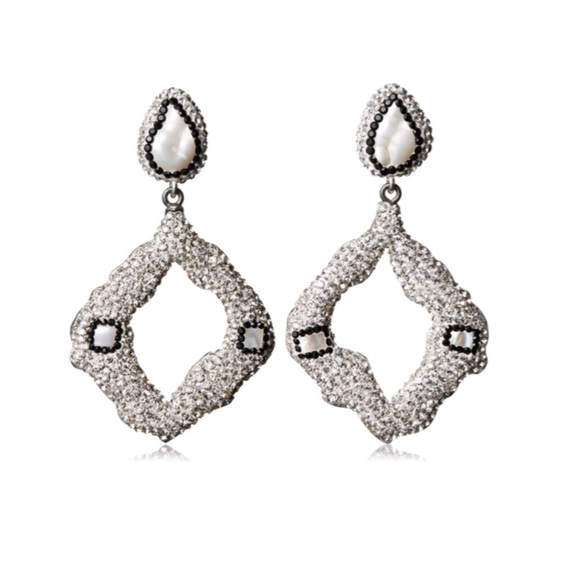 Grand Bazaar Swarovski Open Hoop Earrings - Picture 1 of 4