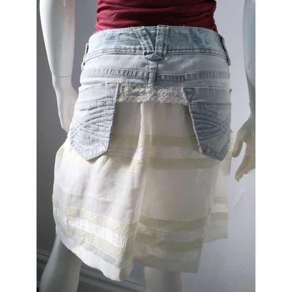 Denim Daisy Boho Skirt - Picture 4 of 4
