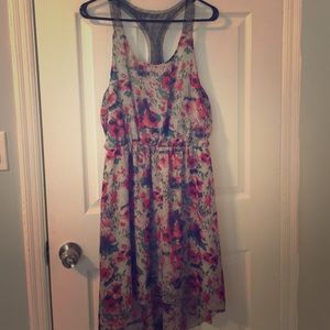 Super fun colorful high low dress!