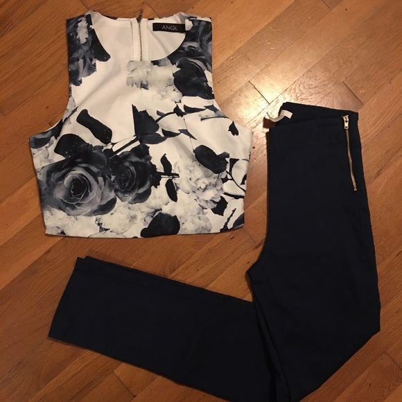 Floral Print Crop Top
