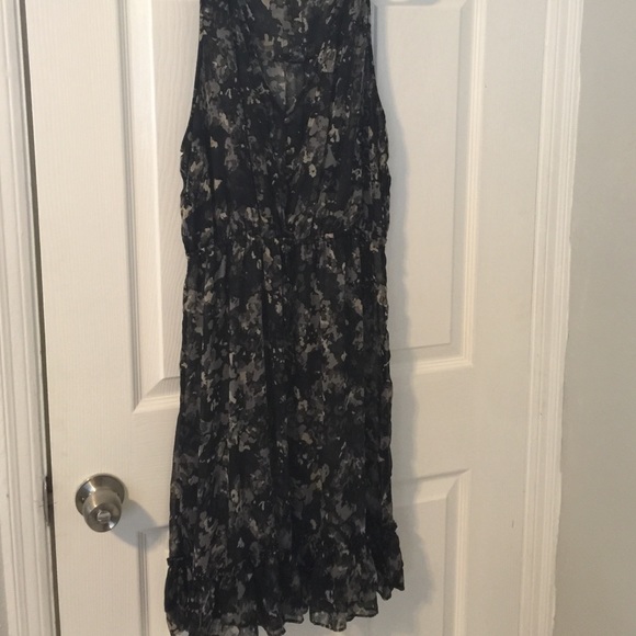 See through black coverup dress