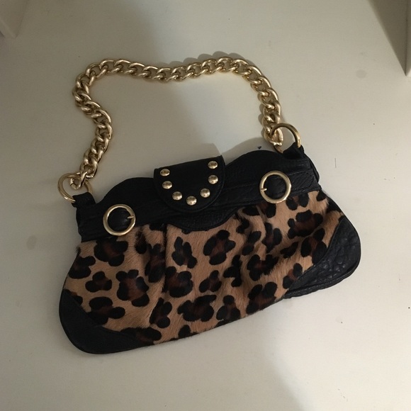 Caterina Lucchi leopard pony hair shoulder bag