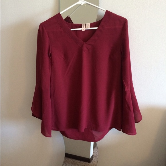 JAPNA maroon blouse