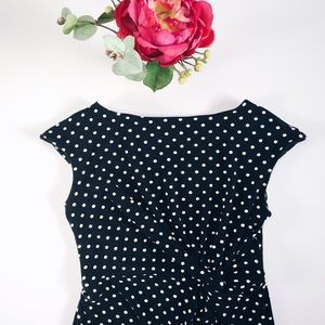 Merona | Black & White Polka Dot Dress