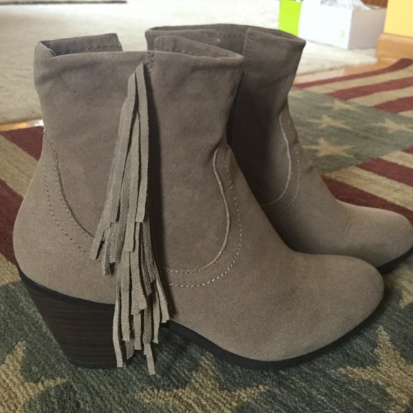 Fringe Heel Booties
