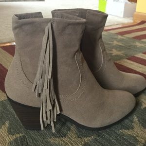 Fringe Heel Booties