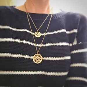 The Limited Double Stranded Medalion Necklace