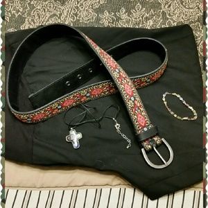 Floral Embroidered Belt