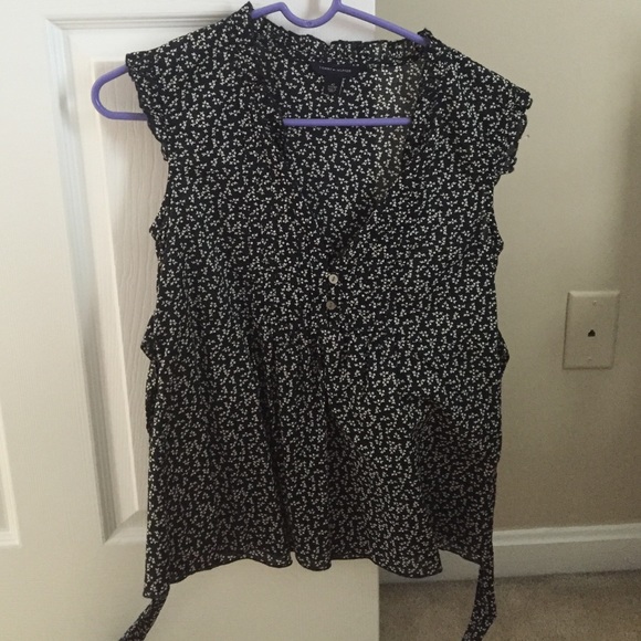 Black and White Blouse