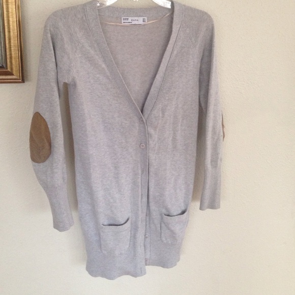 Zara cardigan patched elbows