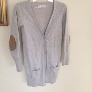 Zara cardigan patched elbows