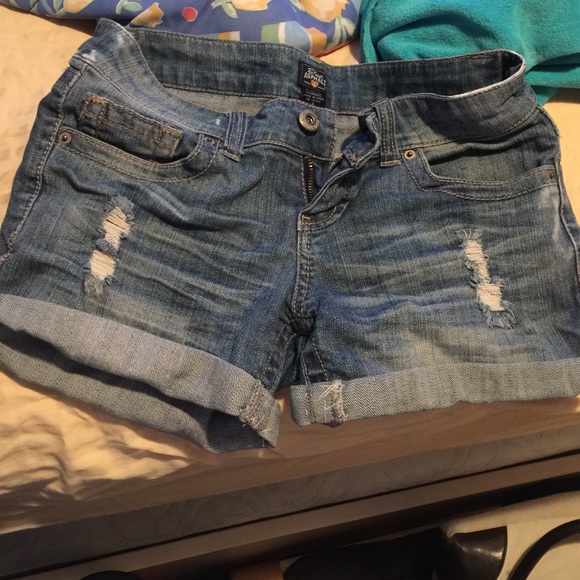 Blue jean shorts