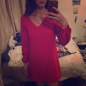 Red cut out dress
