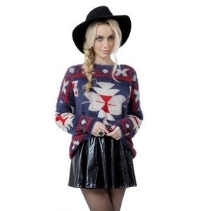 Southwest fuzzy sweater