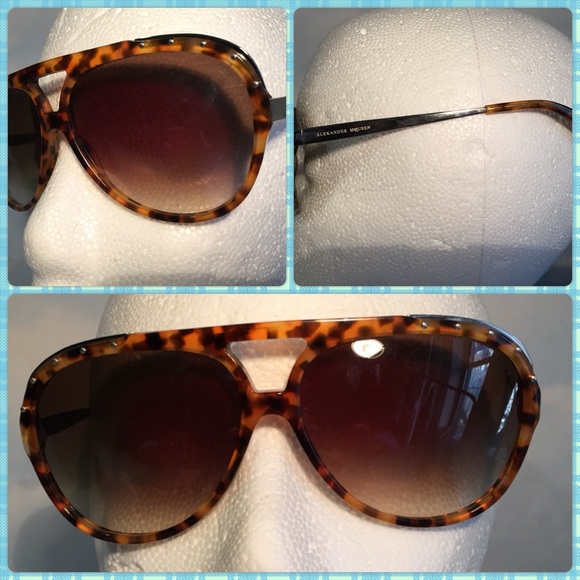 Alexander McQueen brown aviator sunglasses main image 5