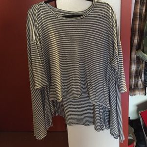 Free People High-Low Striped Tunic