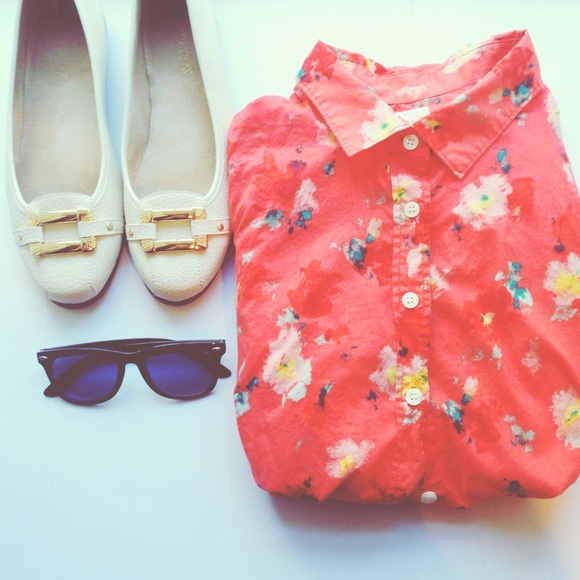 J. Crew floral print button up shirt