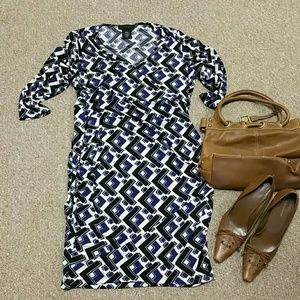 Attention faux wrap dress
