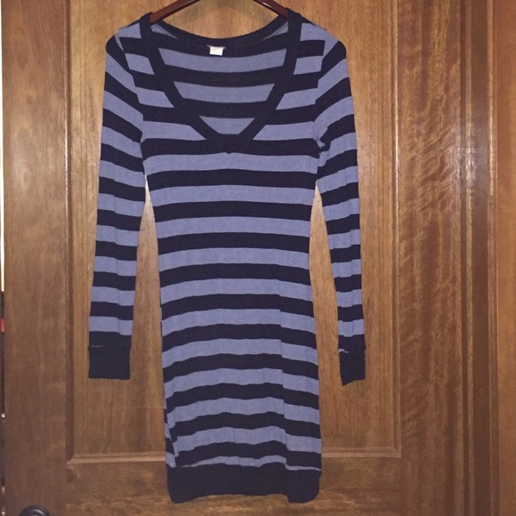 Stripped sweater dress