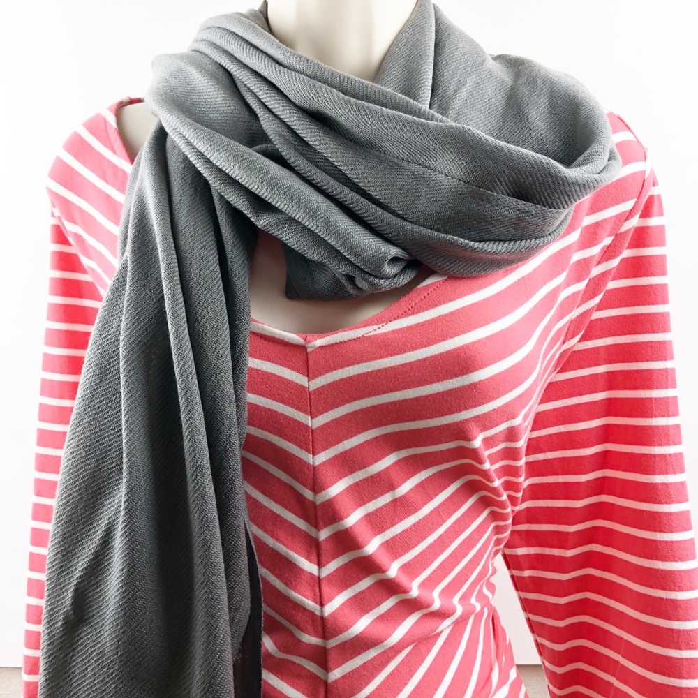 Lil+Lo Pashmina Wrap Style Scarf New BLACK - Picture 3 of 7