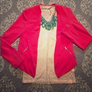 H&M Bright coral blazer.
