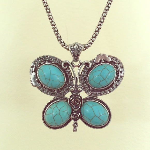 Turquoise Butterfly Necklace
